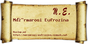 Mármarosi Eufrozina névjegykártya